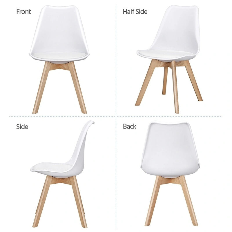 Set of 4 Dining Chairs with Modern Soft Padded