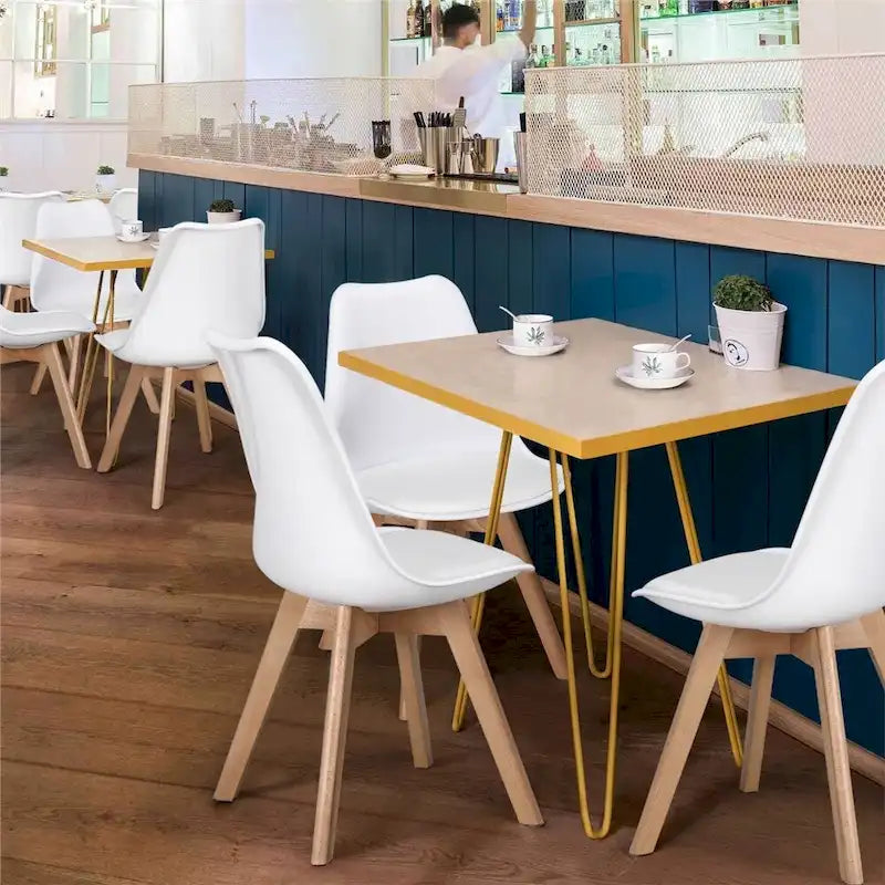 Set of 4 Dining Chairs with Modern Soft Padded