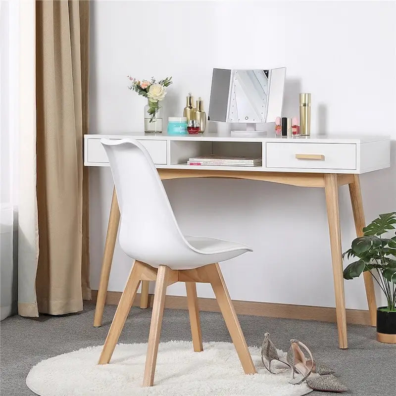 Set of 4 Dining Chairs with Modern Soft Padded