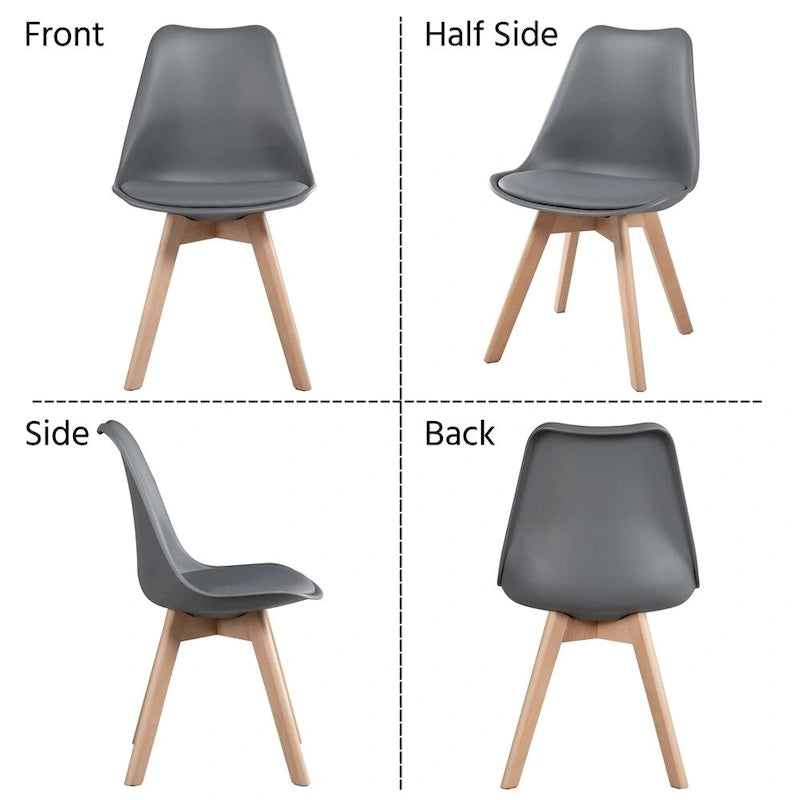 Set of 4 Dining Chairs with Modern Soft Padded