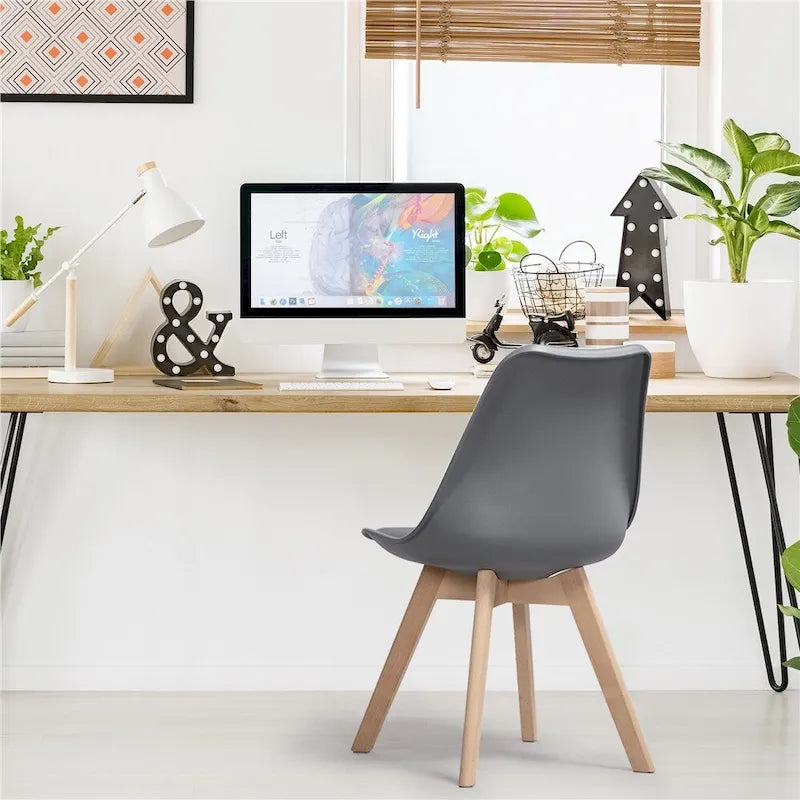 Set of 4 Dining Chairs with Modern Soft Padded