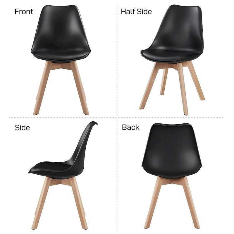 Set of 4 Dining Chairs with Modern Soft Padded