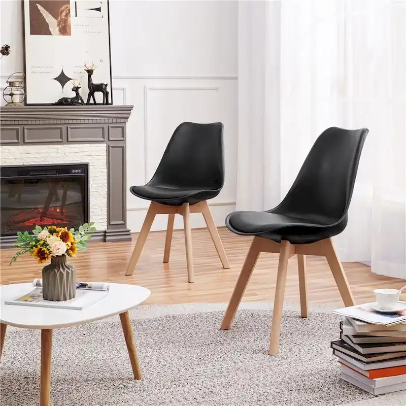 Set of 4 Dining Chairs with Modern Soft Padded