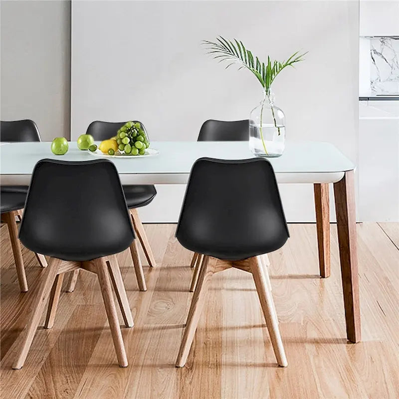 Set of 4 Dining Chairs with Modern Soft Padded