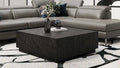 Modrest Kenda Modern Black Oak Square Coffee Table With Storage