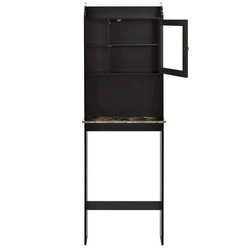 Over The Toilet Space Saver Organization Wood Storage Cabinet for Home