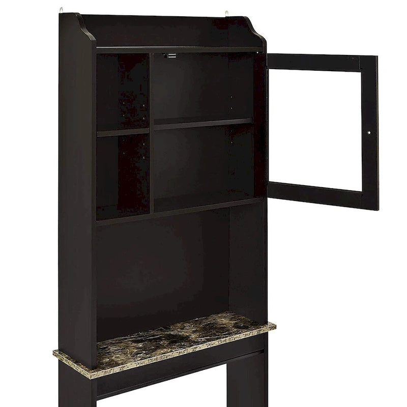 Over The Toilet Space Saver Organization Wood Storage Cabinet for Home