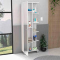 Mirror Linen Cabinet Reno,Four Interior Shelves, Black Wengue Finish