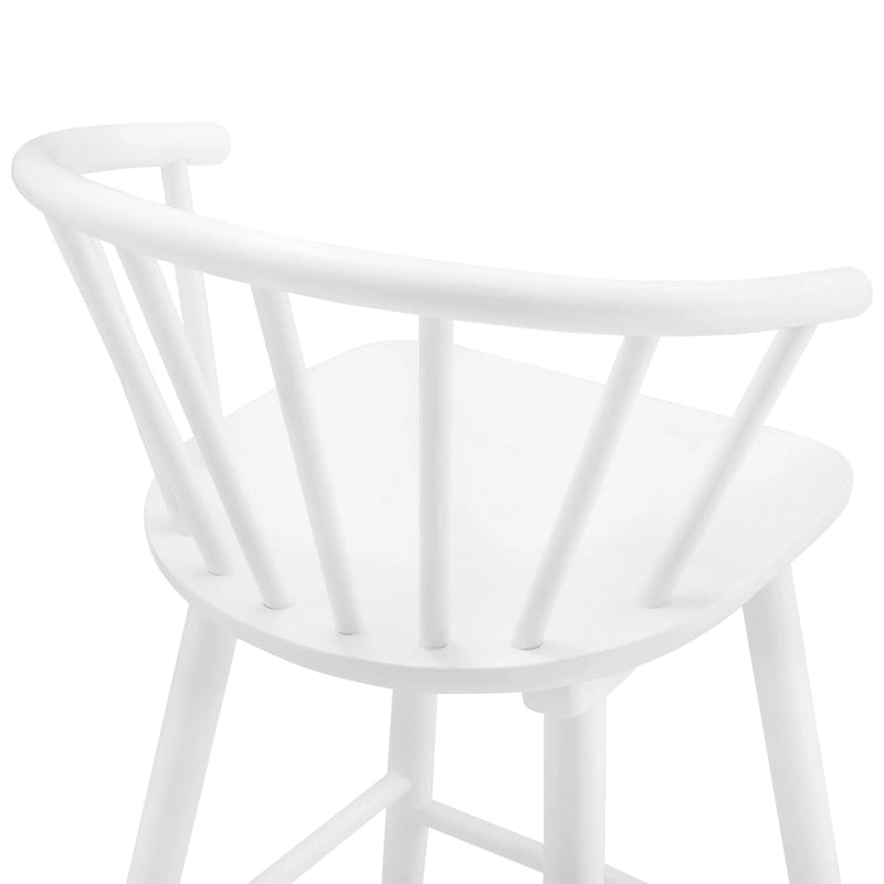 Set of 2 Counter Height 24.in Bar Stools for Kitchen Island with Solid Wood and Spindle Back Barstool