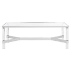 Couchtisch Acryl Silber – 120B x 61T x 43H