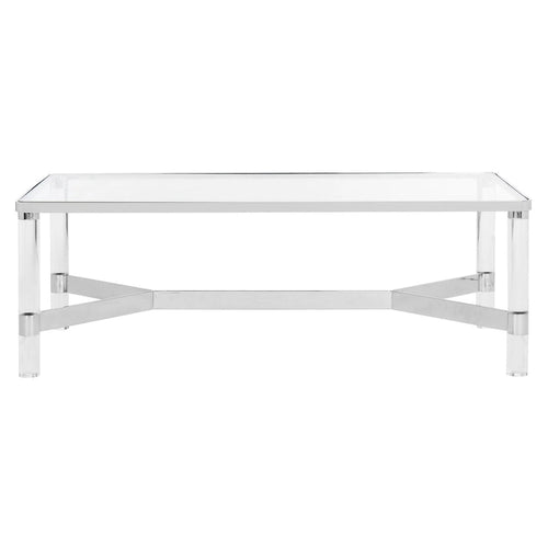 Couchtisch Acryl Silber – 120B x 61T x 43H
