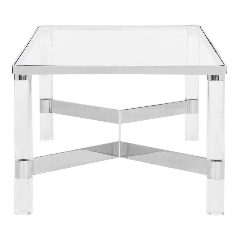 Acrylic Silver Coffee Table - 47Wx24Dx17H
