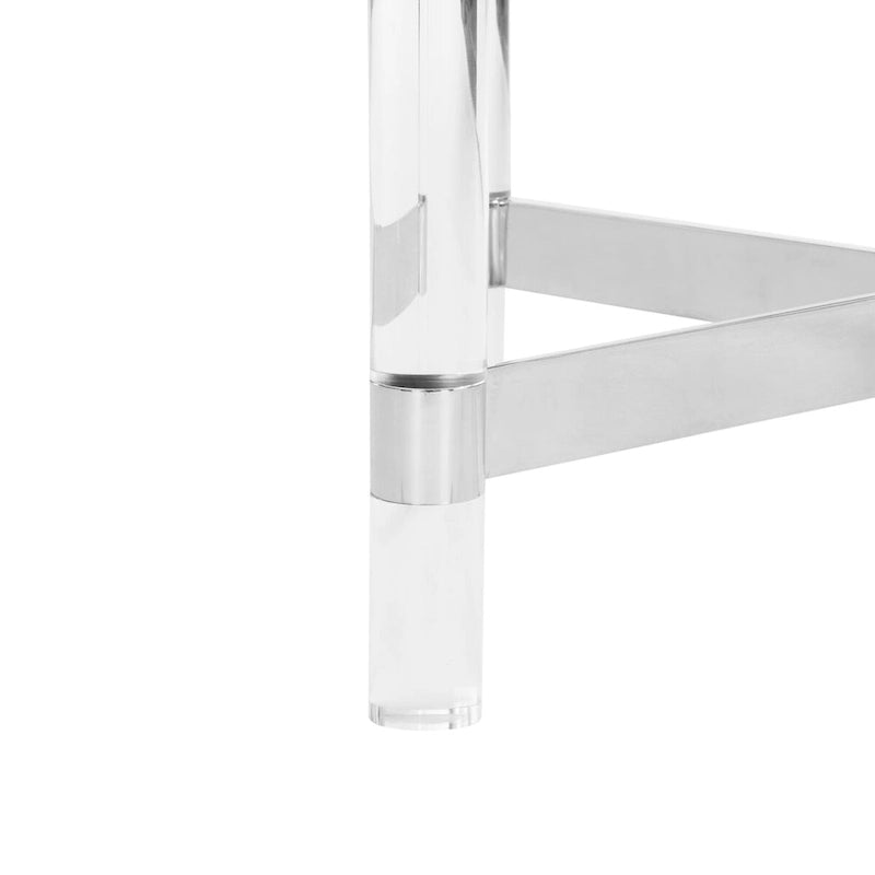 Acrylic Silver Coffee Table - 47Wx24Dx17H
