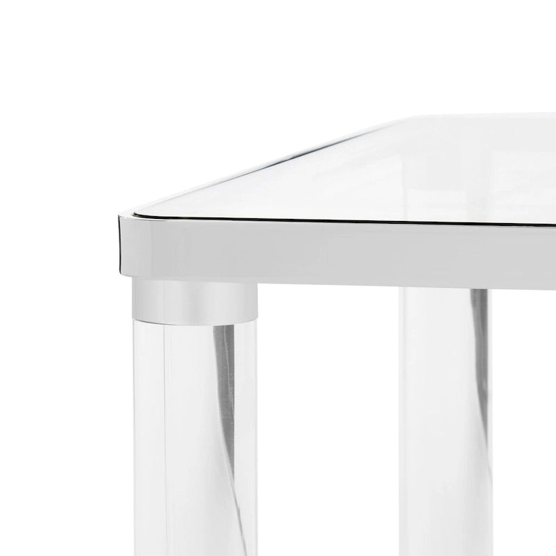 Acrylic Silver Coffee Table - 47Wx24Dx17H